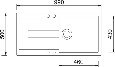 Granitový dřez Sinks AMANDA 990 Metalblack TLAM99050074