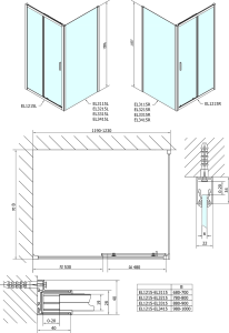 Polysan EASY obdélníkový sprchový kout 1200x800mm, čiré sklo L/P varianta EL1215EL3215