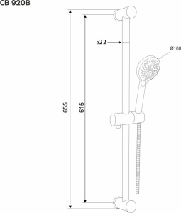 Mereo Sprchová sada s  podomítkovou  baterií - 3-cestná - oválný kryt CB60157TB3