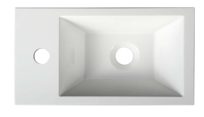 Sapho AMAROK umývátko, litý mramor, 40x22cm, baterie vlevo, bílá AR400