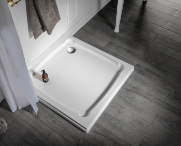 Gelco DIONA sprchová vanička z litého mramoru, čtverec 90x90x7, 5cm, bílá GD009