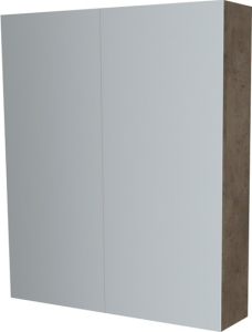 Mereo Koupelnová skříňka zrcadlová 60 cm, galerka, 2 x dvířka, Multidecor, Beton Chicago tm šedý CN798G62BCS2