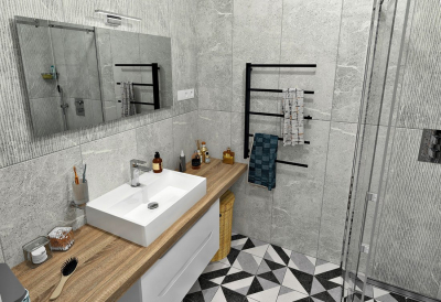 Sapho SLICE sušák osušky, 520x790mm, černá mat SN883