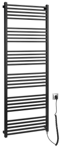 Sapho METRO-E elektrické otopné těleso rovné 600x1620 mm, 800 W, černá mat ME616B