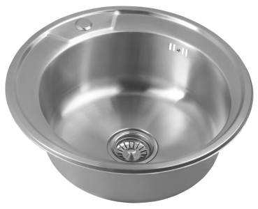 Aqualine Nerezový vestavný dřez kulatý 51x18cm AQ051B
