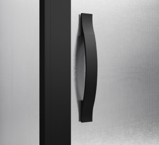 Gelco SIGMA SIMPLY BLACK sprchové dveře posuvné pro rohový vstup 900 mm, sklo Brick GS2490B