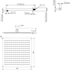 Sapho LATUS podomítkový sprchový set s pákovou baterií, 2 výstupy, černá mat 1102-42B-01
