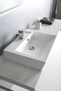 Sapho AVICE deska pod umyvadlo 160x50cm, tl.5cm, dub starobílý AV165