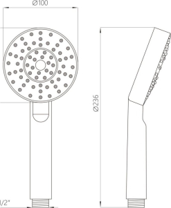 Mereo Mada sprchová baterie s talířovou kulatou sprchou, šedá CBE60104SAM