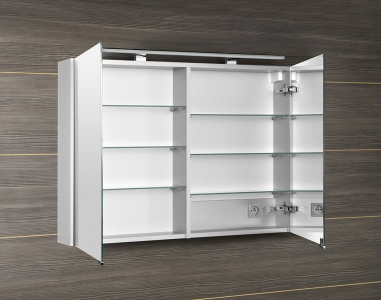 Sapho MIRRÓ galerka s LED osvětlením, 100x70x16cm, bílá MC100-0030