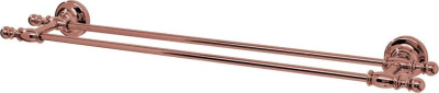 Sapho PERLA dvojitý držák ručníků 645mm, růžové zlato PE0127