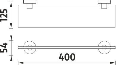 Nimco UNIX nerez Police, 40 cm UNM 13091B-40-10