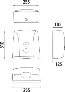Nimco Hygienický program Zásobník na papírové ručníky skládané HP 9580-04