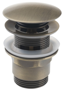 Aqualine Umyvadlová výpust 5/4“, click-clack, velká zátka, 30-45mm, tmavý bronz TF7001A