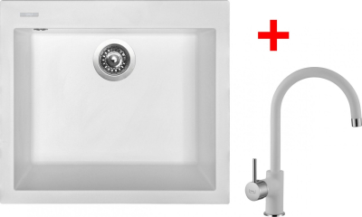 Granitový dřez Sinks CUBE 560 Milk+VITALIA GR CU56028VIGR27