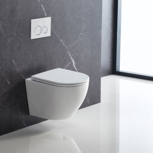 Mereo WC závěsné kapotované, Smart Flush RIMLESS, 490x370x360, keramické, vč. sedátka CSS123 VSD82T1