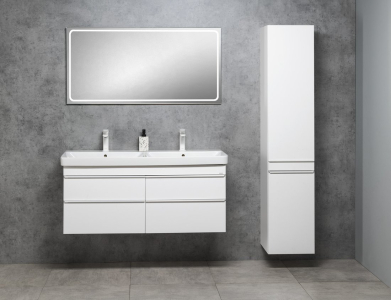 Sapho SITIA dvojumyvadlová skříňka 116x50x44, 2cm, 4xzásuvka, bílá mat SI120-3131