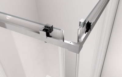 Polysan THRON SQUARE čtvercový sprchový kout 1200x800mm, hranaté pojezdy, rohový vstup TL2280-5002