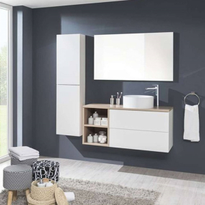 Mereo Aira, koupelnová skříňka 157 cm vysoká, levé otevírání, dub CN724L