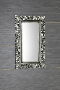 Sapho SAMBLUNG zrcadlo ve vyřezávaném rámu 40x70cm, stříbrná IN109
