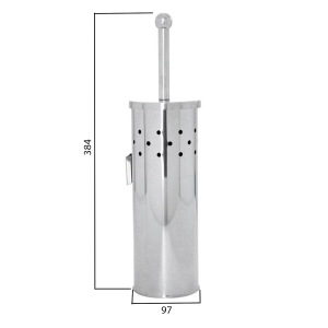 Aqualine SIMPLE LINE WC štětka závěsná, nerez lesk GA1223