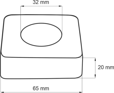 Mereo Kryt pro sifon umyvadlový hranatý, celokovový s převlečnou maticí, pochrom. mosaz, 5/4"x ø 32 mm CH13K