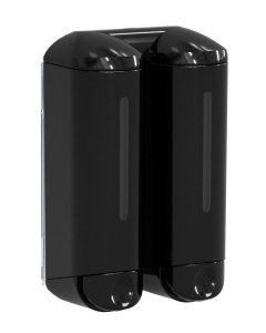 MARPLAST SHOWER MEDIUM dvojitý dávkovač tekutého mýdla, 2x250ml, černá A94803