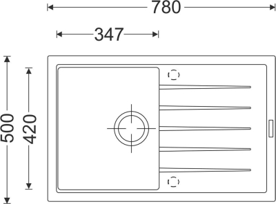 Granitový dřez Sinks BEST 780 Milk+MIX 350P ACRB78028M350P