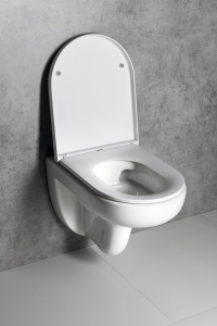 Bruckner HEIKE závěsná WC mísa, Vortex Rimless, 36x53cm, bílá 201.423.4