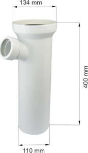 Aliaxis Česká republika s.r.o. Připojovací kus DN 100/D 110, 400 mm, s odbočkou DN40, 6/4", přímý PR7081C (58A08010099)