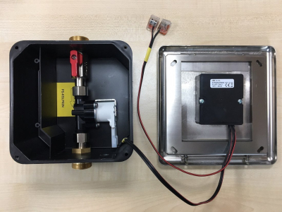 Sapho Podomítkový automatický splachovač pro urinál 24V DC, nerez lesk PS002