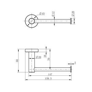 Sapho X-ROUND držák toaletního papíru, chrom XR723