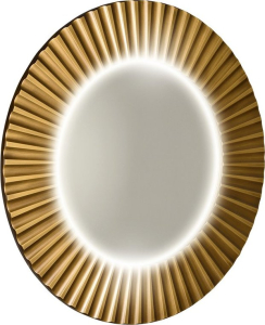 Sapho PRIDE kulaté zrcadlo s LED osvětlením v rámu ø 75cm, bronz PD754