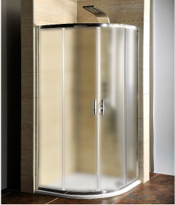 Gelco AKCE čtvrtkruhová sprchová zástěna 900x900x1900mm, sklo Brick AG4295