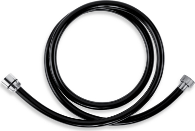 Novaservis Sprchová hadice plastová 150 cm černá-chrom PVC/150,5