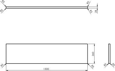 Sapho WOODY deska 1500x28x360mm, masiv přírodní dub WD156-70