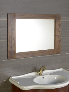 Sapho BRAND zrcadlo v dřevěném rámu 100x80cm, mořený smrk BA056S