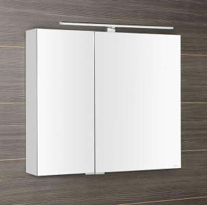 Sapho MIRRÓ galerka s LED osvětlením, 80x70x16cm, bílá MC080-0030