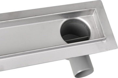 Aqualine PAVINO nerezový podlahový žlab s roštem pro dlažbu, L-860, DN50 2710-90