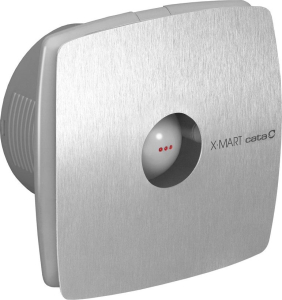 Cata X-MART 10H koupelnový ventilátor axiální s automatem, 15W, potrubí 100mm, nerez mat 01044000