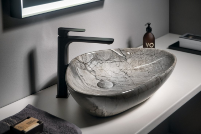 Sapho DALMA keramické umyvadlo na desku, 58, 5x39 cm, grigio MM213