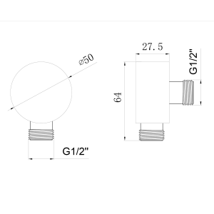 Bruckner Vývod sprchy 1/2", mosaz/chrom 621.500.1