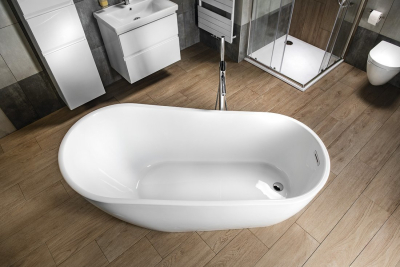 Aqualine TISA volně stojící vana, 170x80cm, bílá E1780