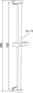 Mereo Posuvný držák sprchy 665 mm CB910Q