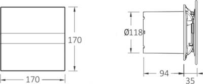 Cata E-120 GT koupelnový ventilátor axiální s časovačem, 15W, potrubí 120mm, bílá 00901100