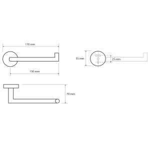 Sapho X-ROUND držák toaletního papíru, chrom XR703