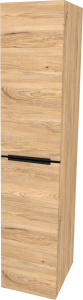 Mereo Mailo, koupelnová skříňka vysoká 170 cm, černé madlo, Multidecor, Jasan horský CN594LPBJASH