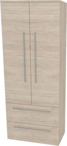 Mereo Bino, koupelnová skříňka vysoká 163 cm, dvojitá, Multidecor, Light Rock Hickory CN699LRH1