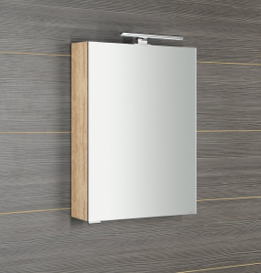 Sapho MIRRÓ galerka s LED osvětlením, 50x70x16cm, levá/pravá, dub alabama MC050-0022