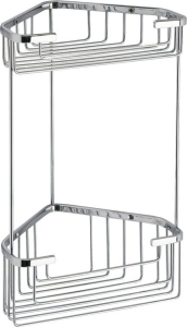 Gedy SMART dvoupatrová rohová police 200x325x151mm, chrom 2482
